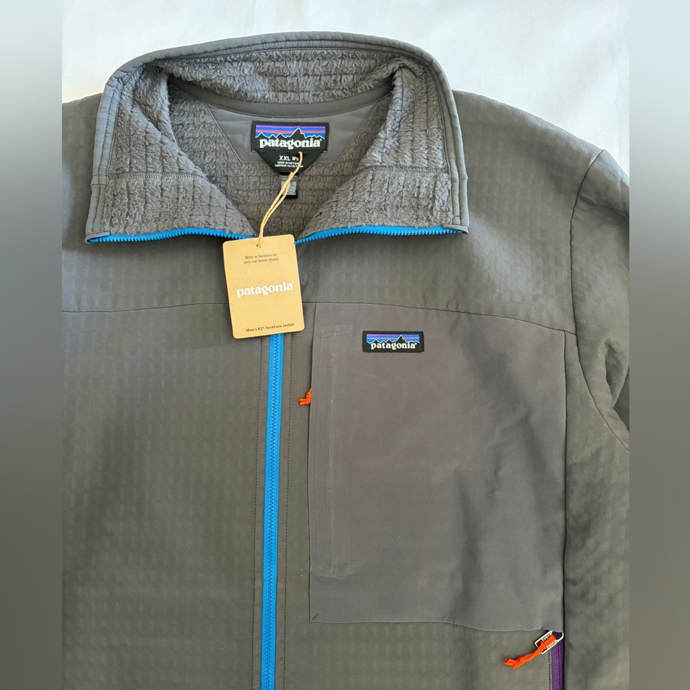 Patagonia R2 TechFace Jacket Men's Size XXL FORGE GREY FA25 - Picture 3 of 14